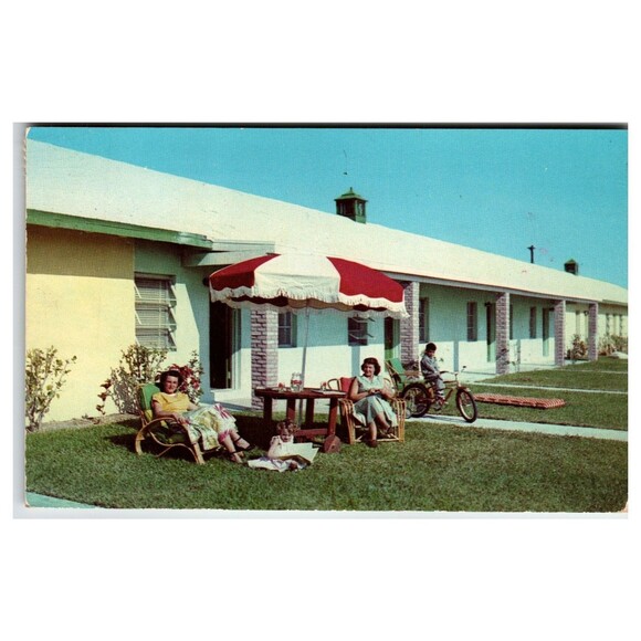 Other - 1959 Fort Pierce Beach FL Shamrock Village Ranch Apartments Postcard DEXTONE